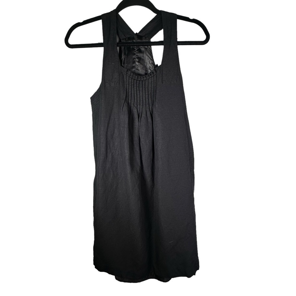 Jo Borkett Black Linen Dress Size 32 / XS